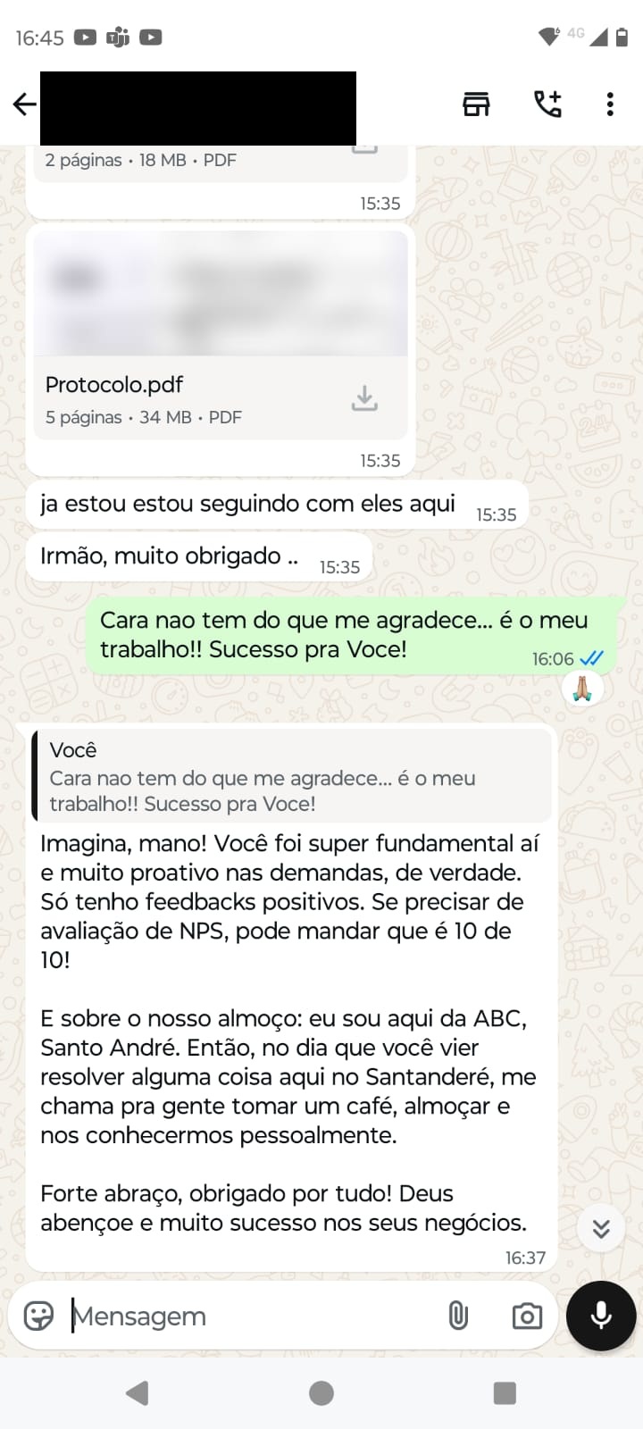 Depoimento de cliente