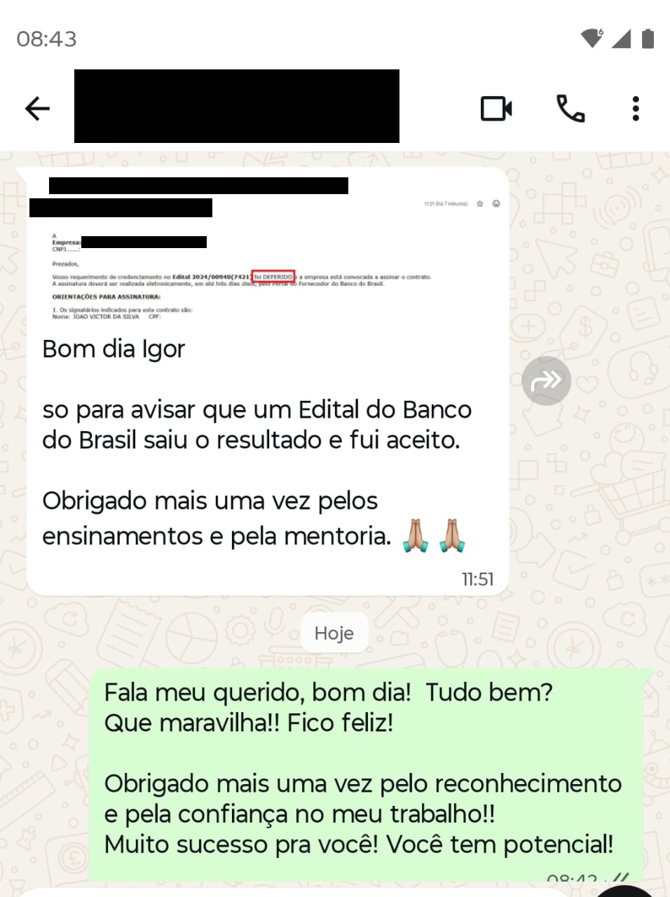 Depoimento de cliente